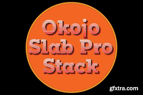 Okojo Pro Slab Stack Font Family - 5 Fonts