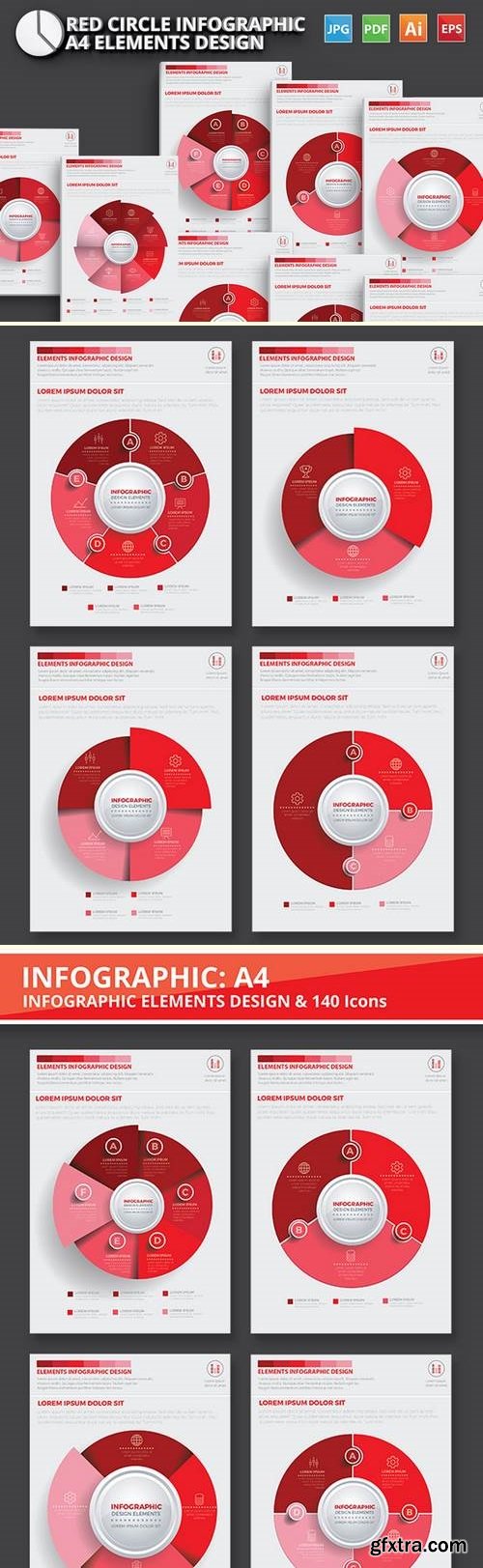Red Circle Infographic Design