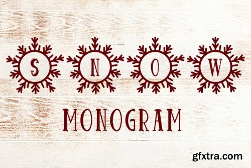 Snow Monogram Font Family - 2 Fonts