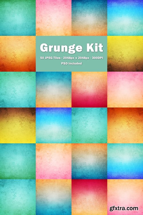 50 Grunge PSD Kit Textures