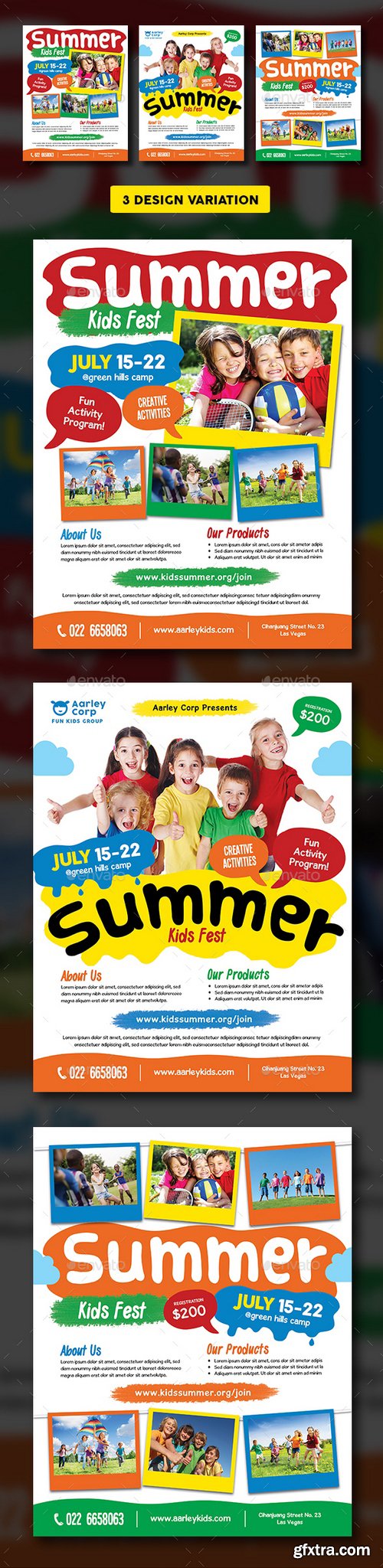 Graphicriver - Kids Summer Camp Flyer 18118528