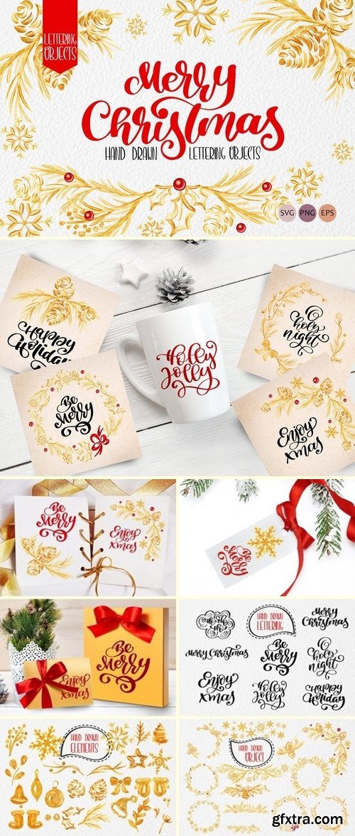 CM - Christmas Draw Lettering Objects 2123914