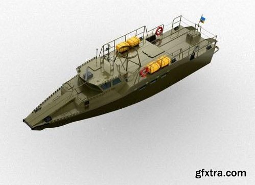 Combat Boat 3D Model
