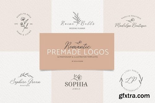 Romantic Feminine Premade Logos