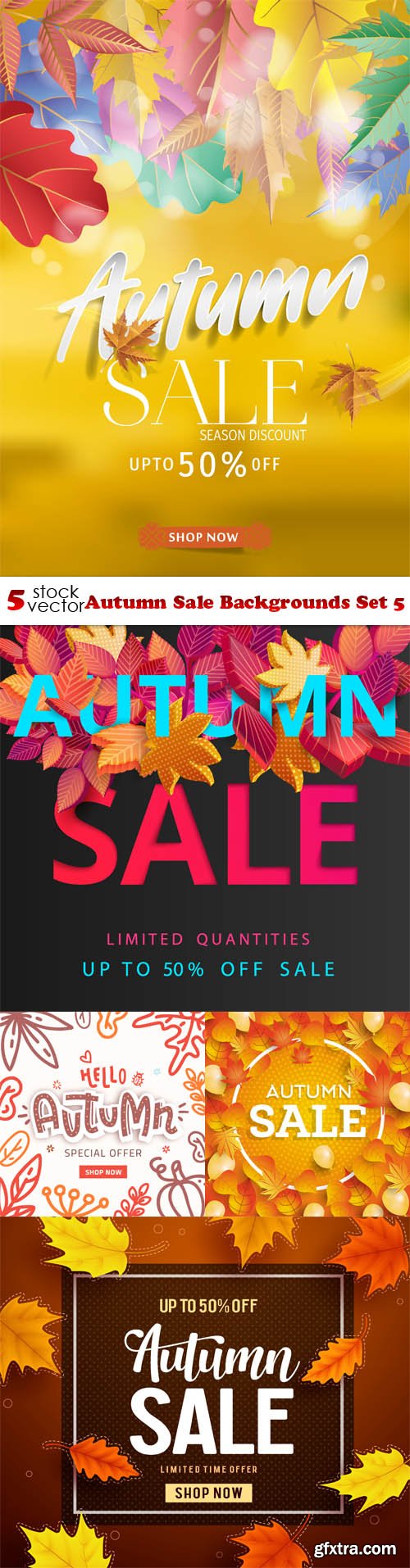 Vectors - Autumn Sale Backgrounds Set 5