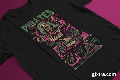 Pirates T-Shirt Design Template