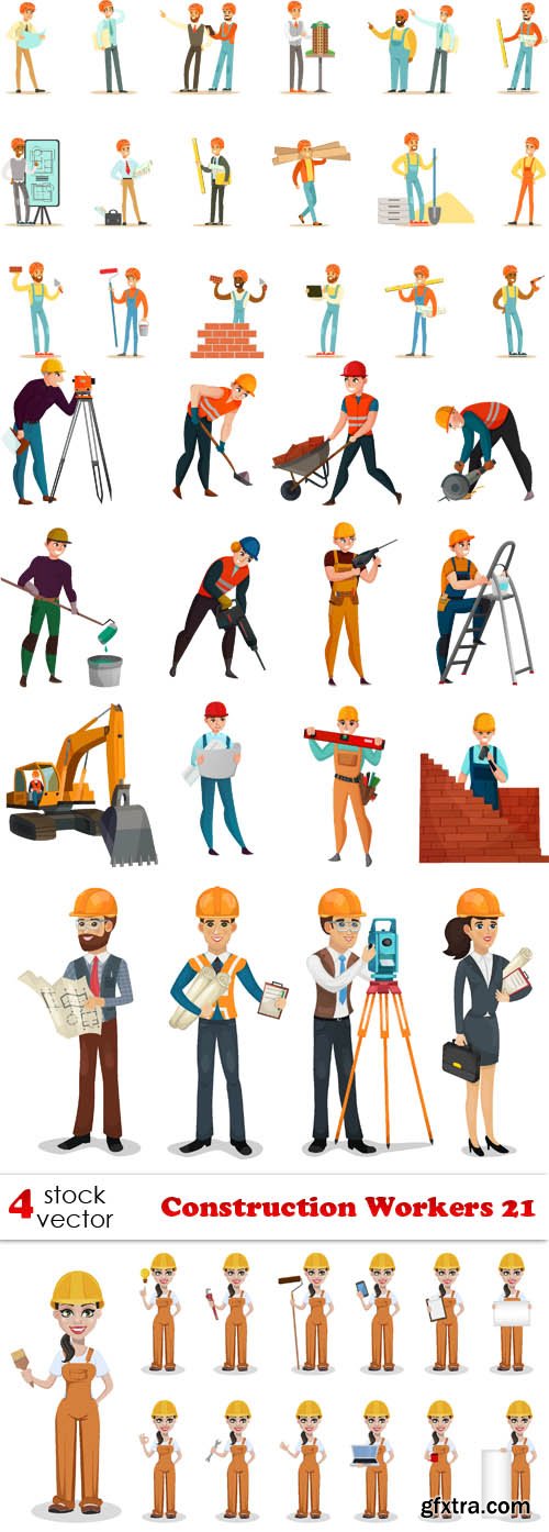 Vectors - Construction Workers 21