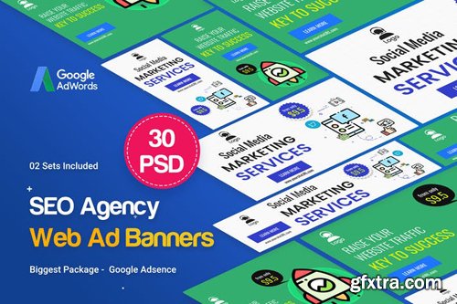 SEO, Marketing Agency Banners Ad - 02 Sets