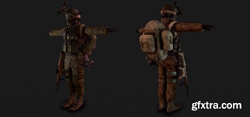 Military soldier 3D Model
