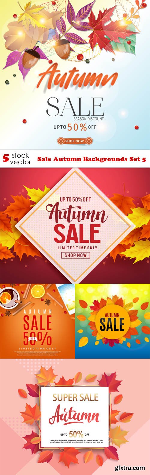 Vectors - Sale Autumn Backgrounds Set 5