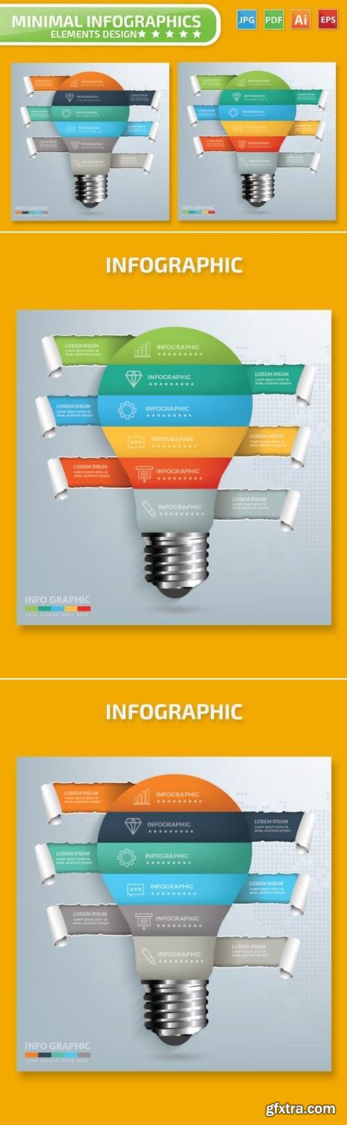 Light bulb Infographics Design