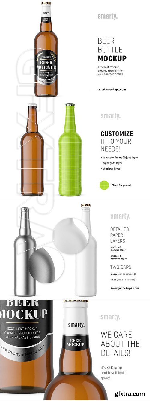 CreativeMarket - Beer bottle mockup 2975509