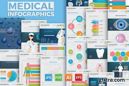 19 Page Medical and Healthy Infographic Design