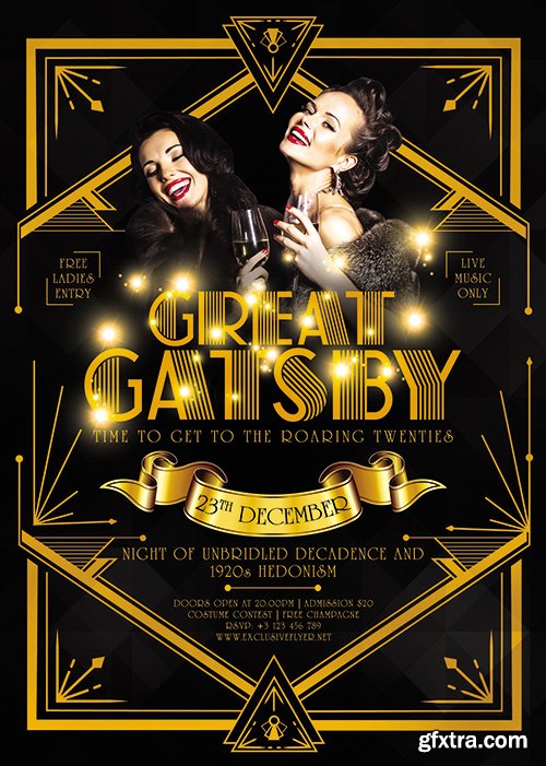 Great Gatsby Night - Club A5 Flyer Template