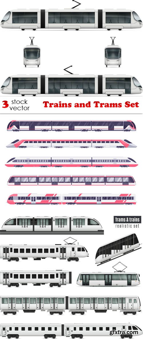 Vectors - Trains and Trams Set