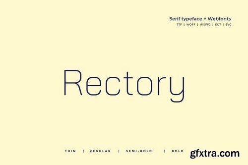 Rectory - Modern Typeface + WebFont