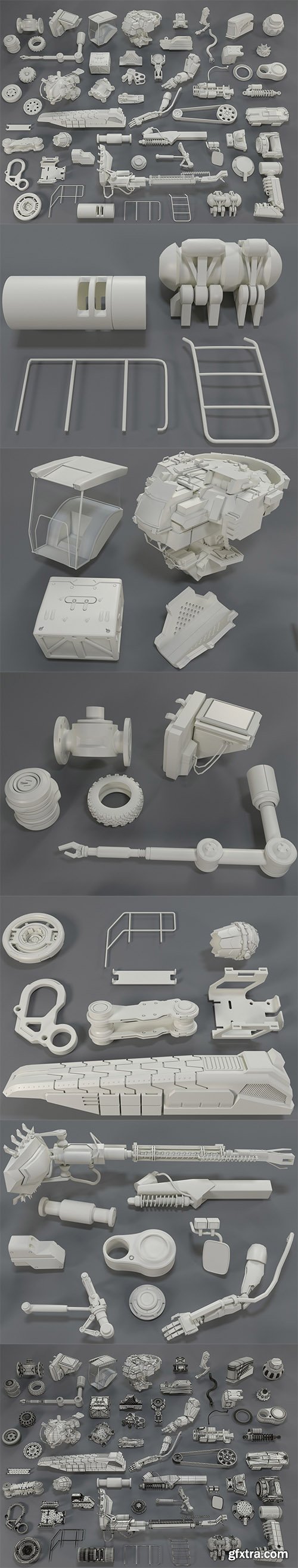Cubebrush - Kit bash(57 pieces) - collection-19