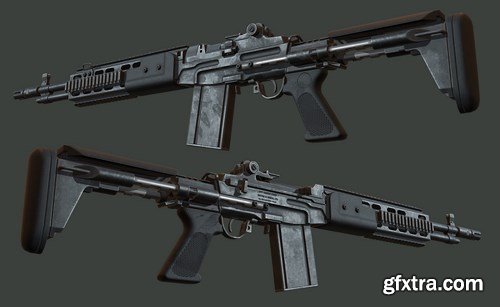 M39 DMR Rifle 3D Model