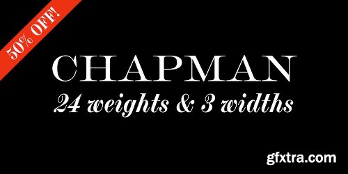 Chapman Font Family - 24 Fonts