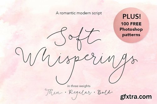 CM - Soft Whisperings Font and 100 Extras 2327294