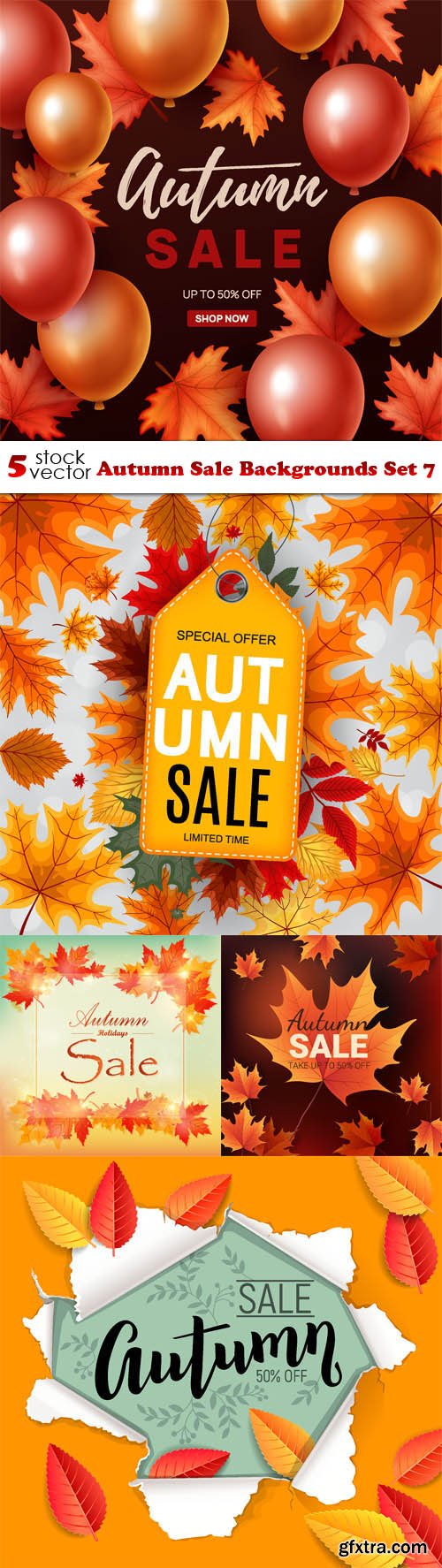 Vectors - Autumn Sale Backgrounds Set 7