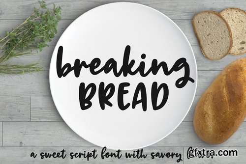 CM - Breaking Bread a chunky script font 2333106
