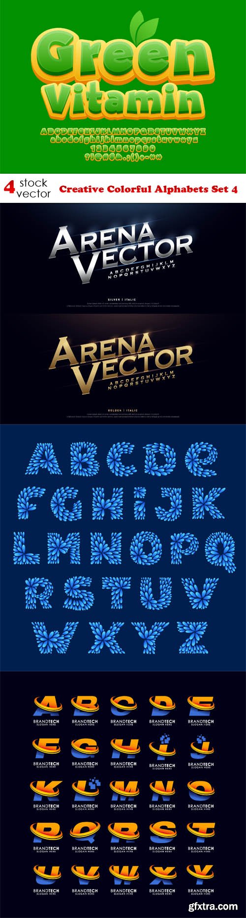 Vectors - Creative Colorful Alphabets Set 4