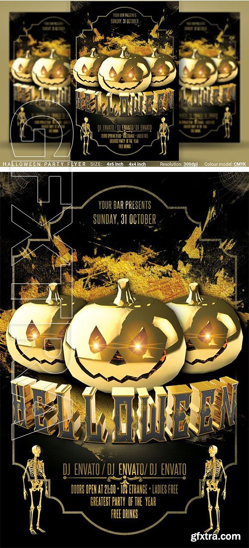 CreativeMarket - Halloween Party Flyer 3055502
