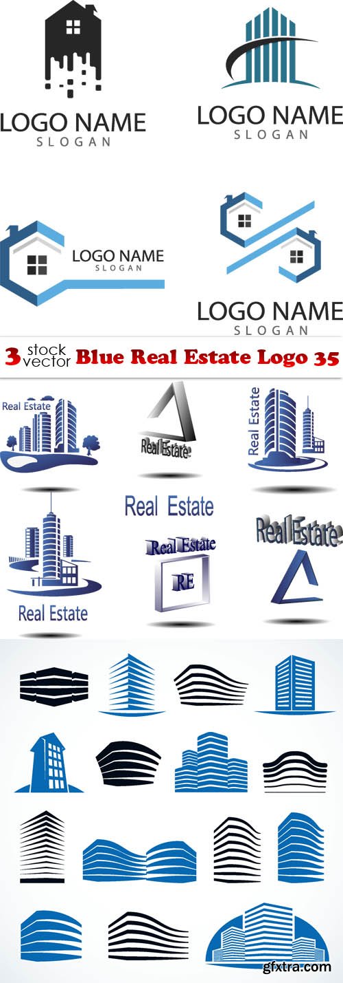 Vectors - Blue Real Estate Logo 35