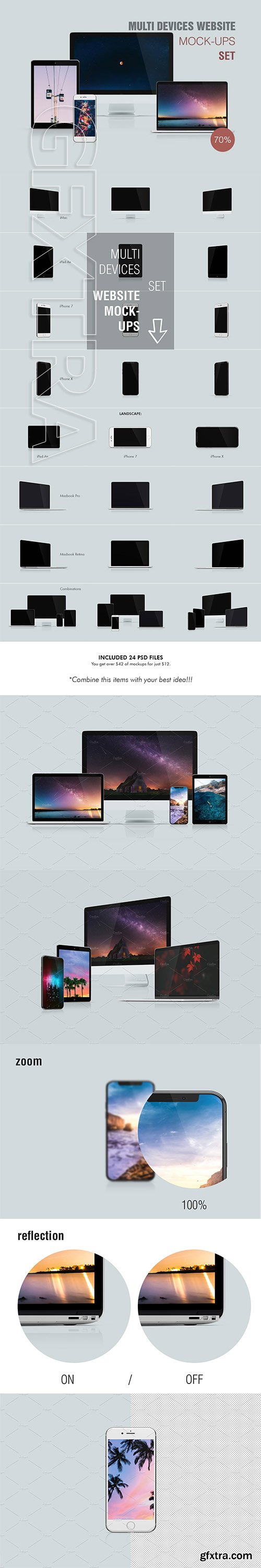 CreativeMarket - Multi Devices Website Mockup Set 3039591