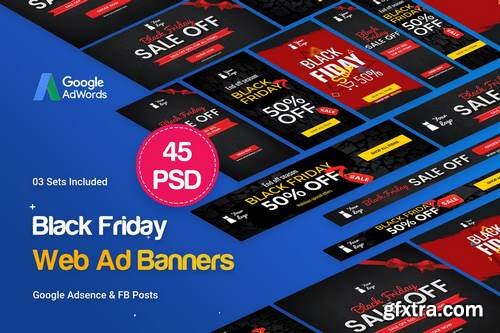 BlackFriday Banners Ad - 45 PSD [03 Sets]