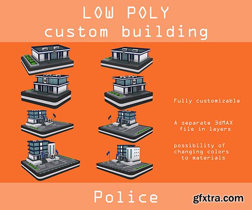 Cubebrush - Low poly Police pack