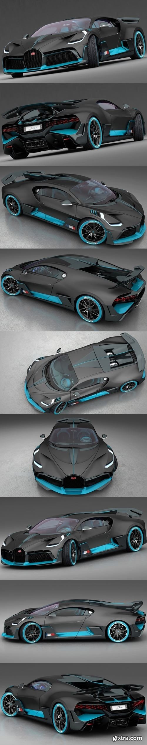 Bugatti DIVO 2019 3D Model