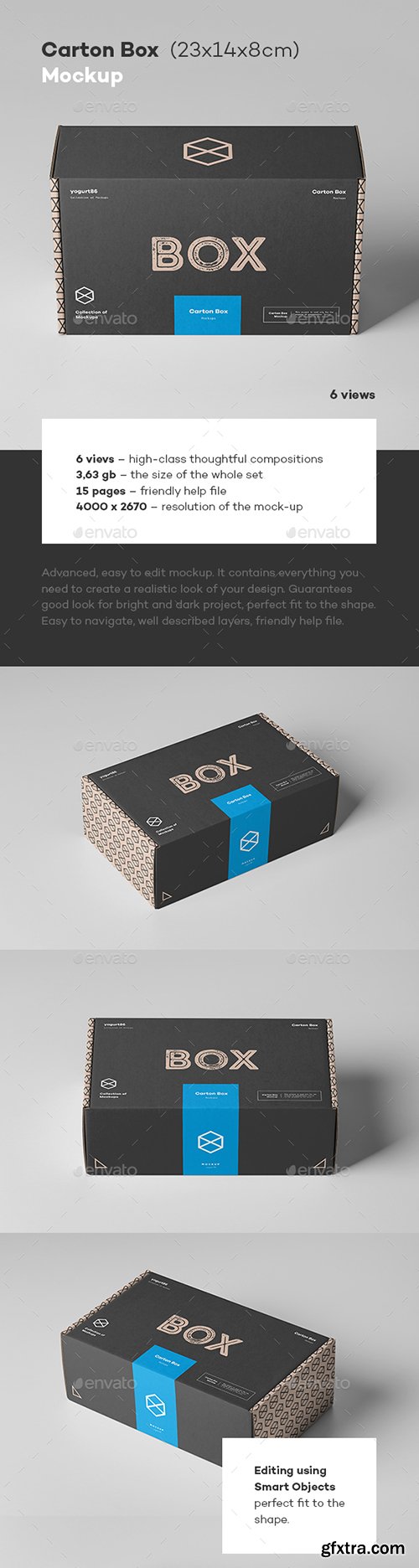 Graphicriver - Carton Box Mockup 23x14x8 22704365
