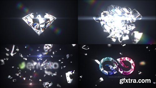 Videohive Shattered Diamond Logo Text Reveal 21059112