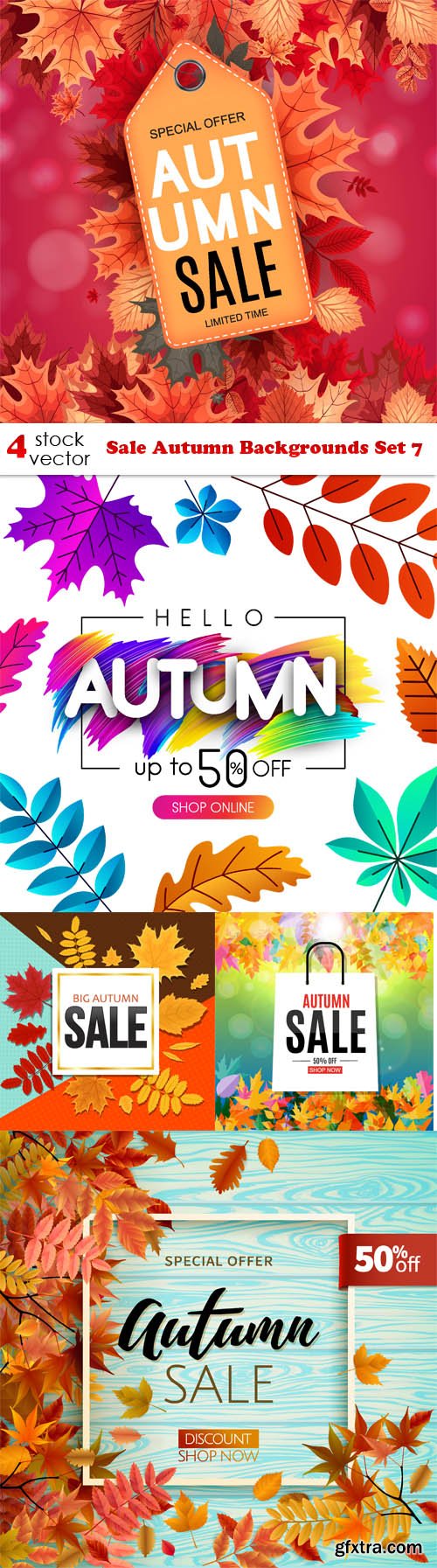 Vectors - Sale Autumn Backgrounds Set 7