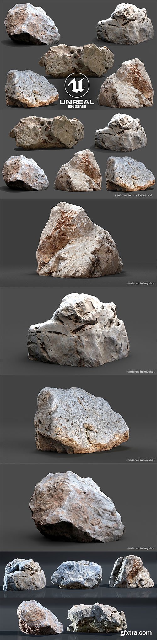 Cubebrush - UE4 Photogrammetry 3D Scan Stone Pack VOL 1