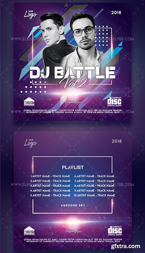 DJ Battle V27 2018 PSD Premium CD Cover Template