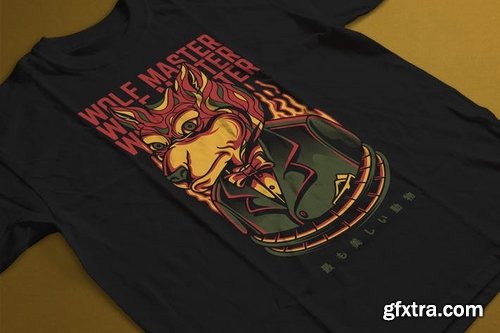 Wolf Master T-Shirt Design Template