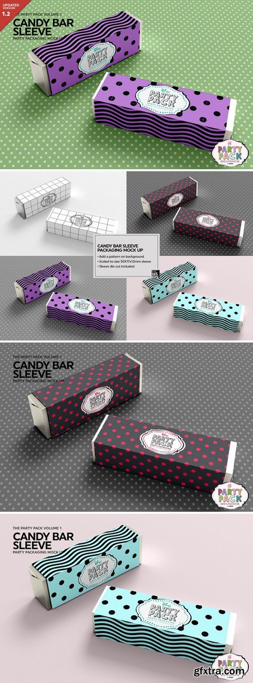 CM - Candy Bar Sleeve Packaging Mockup 2199575