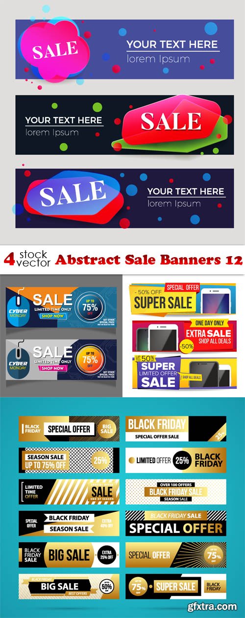 Vectors - Abstract Sale Banners 12