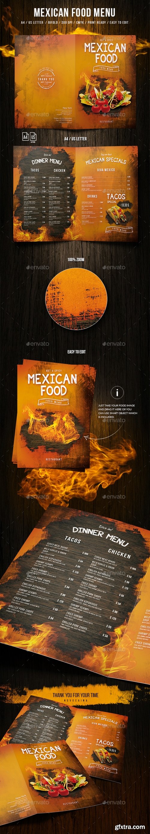 Graphicriver - Mexican A4 and US Letter Food Menu 20000112