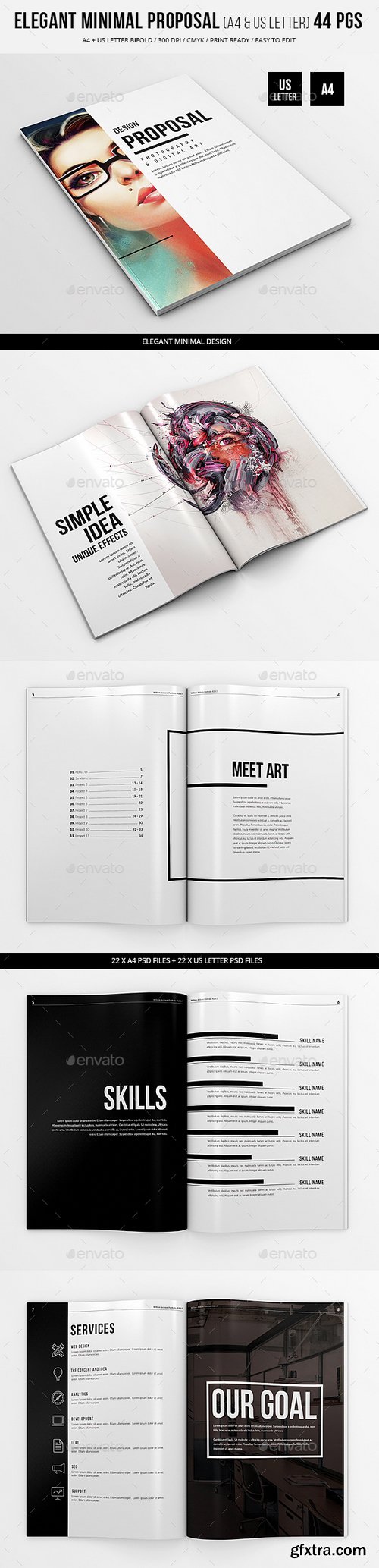 Graphicriver - Elegant Minimal Proposal - 44 pgs - A4 and US Letter 20076300