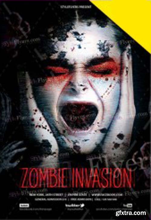 Zombie Invasion V1 2018 PSD Flyer Template