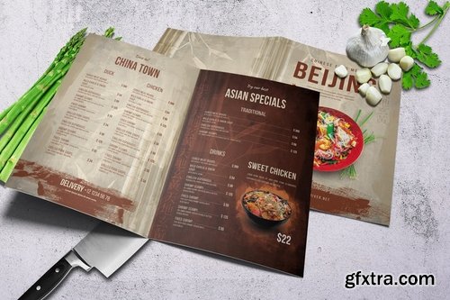 Chinese A4 & US Letter Bifold Food Menu