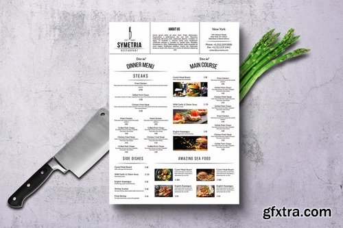 Simple Style A3 Poster Menu