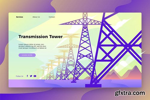 Transmission Tower - Banner & Landing Page