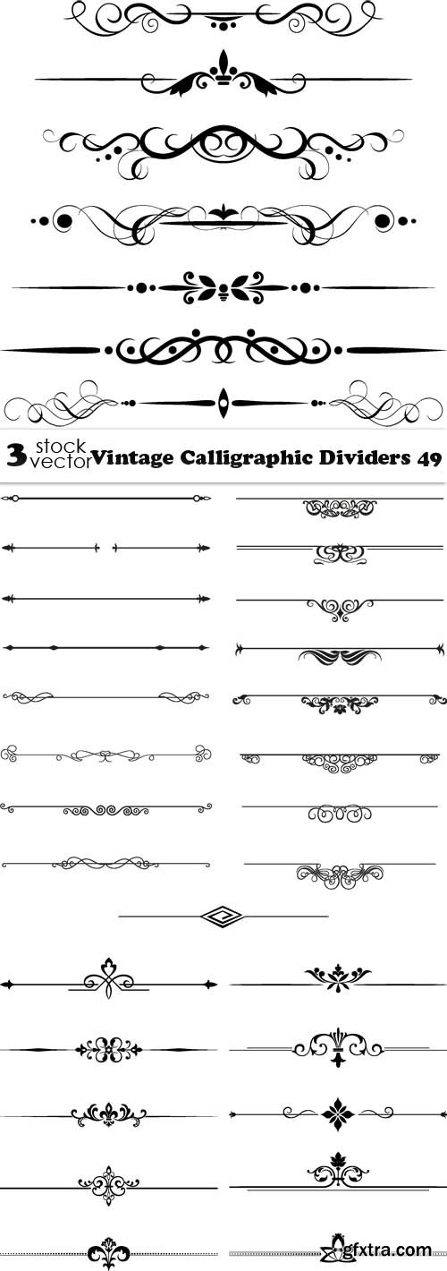 Vectors - Vintage Calligraphic Dividers 49