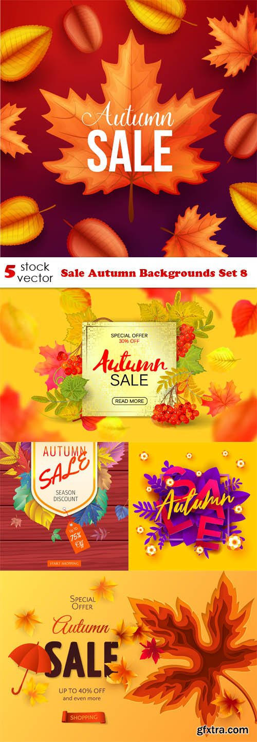 Vectors - Sale Autumn Backgrounds Set 8
