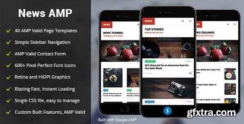 ThemeForest - AMP News Mobile - Mobile Google AMP Template (Update: 4 September 18) - 19164780